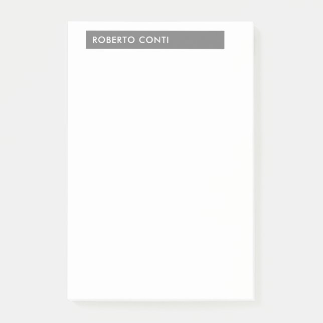 Unique Modern Plain Minimalist Name Post-it Notes (Front)