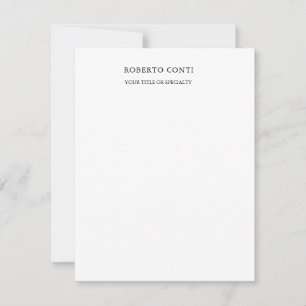 Unique Modern Plain Minimalist Note Card