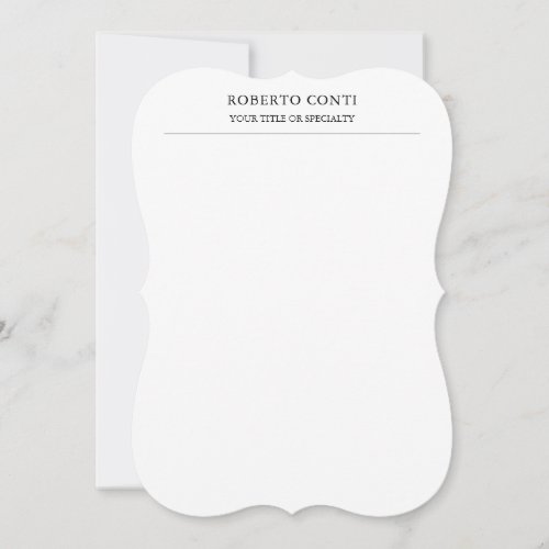 Unique Modern Plain Minimalist Note Card