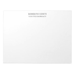 Unique Modern Plain Minimalist Notepad