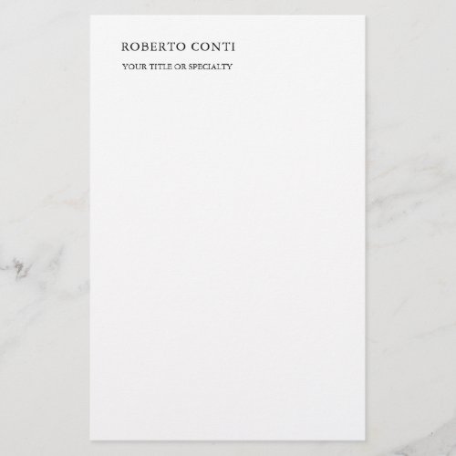 Unique Modern Plain Minimalist Stationery