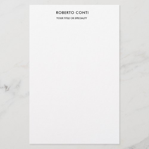 Unique Modern Plain Minimalist Stationery