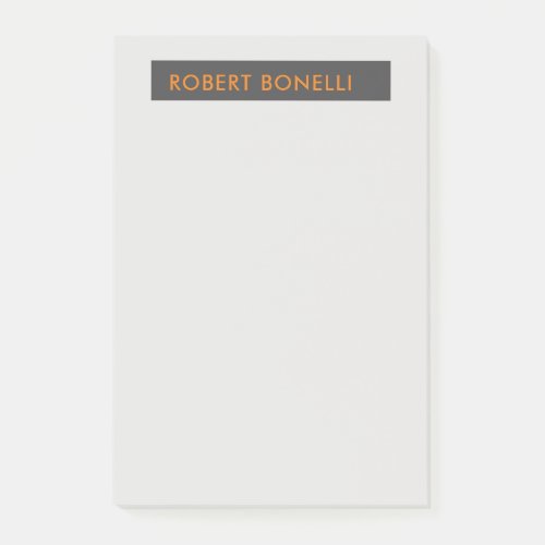 Unique Modern Platinum Grey Minimalist Big Post_it Notes