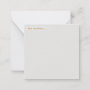Unique Modern Platinum Grey Minimalist Note Card