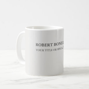 Unique Modern Platinum Grey Stylish Minimalist Coffee Mug