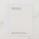 Unique Modern Platinum Grey Stylish Paper Sheets (Front/Back)