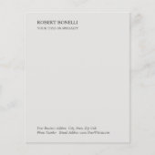 Unique Modern Platinum Grey Stylish Paper Sheets (Front)