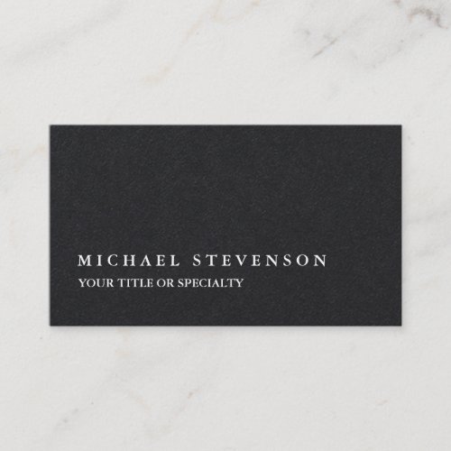 Unique Modern Premium Black Minimalist Business Card