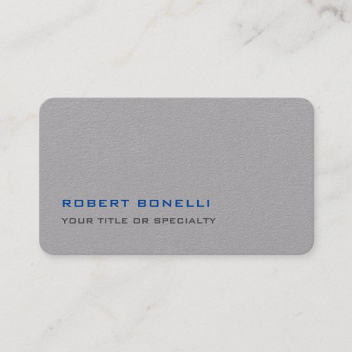 Unique Modern Premium Grey Minimalist Business Card