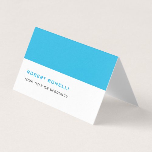 Unique Modern Premium Pearl Minimalist Blue White Business Card