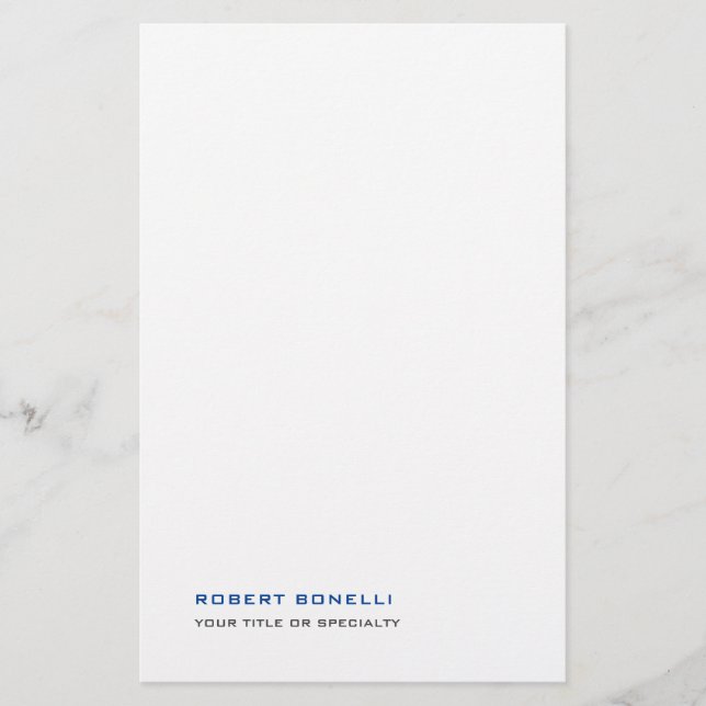 Unique Modern Premium Pearl Minimalist Stationery (Front)
