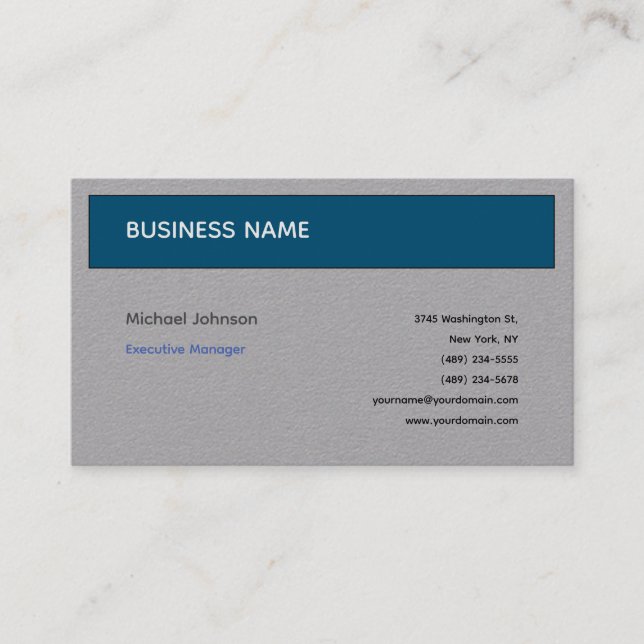 Unique modern professional minimalist chic business card (Front)