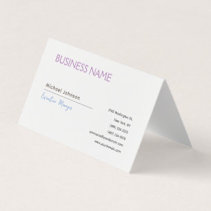 Unique modern professional minimalist chic business card