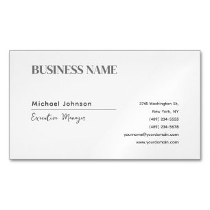 Unique modern professional minimalist chic business card magnet