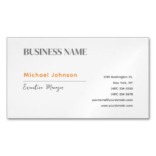 Unique modern professional minimalist chic business card magnet