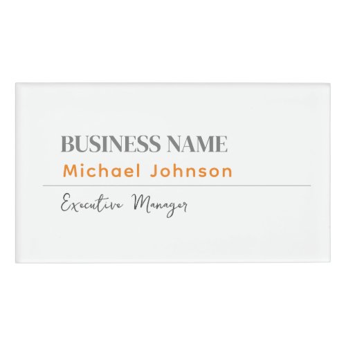 Unique modern professional minimalist profile name tag