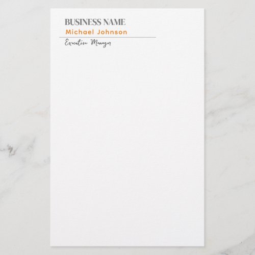 Unique modern professional minimalist profile stationery