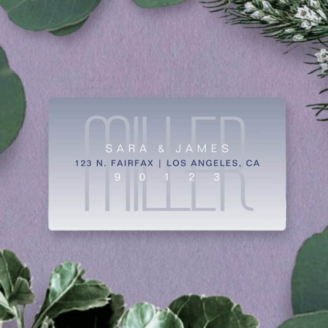 Unique Modern Purple Grey White Waterproof Labels (Creator Uploaded)