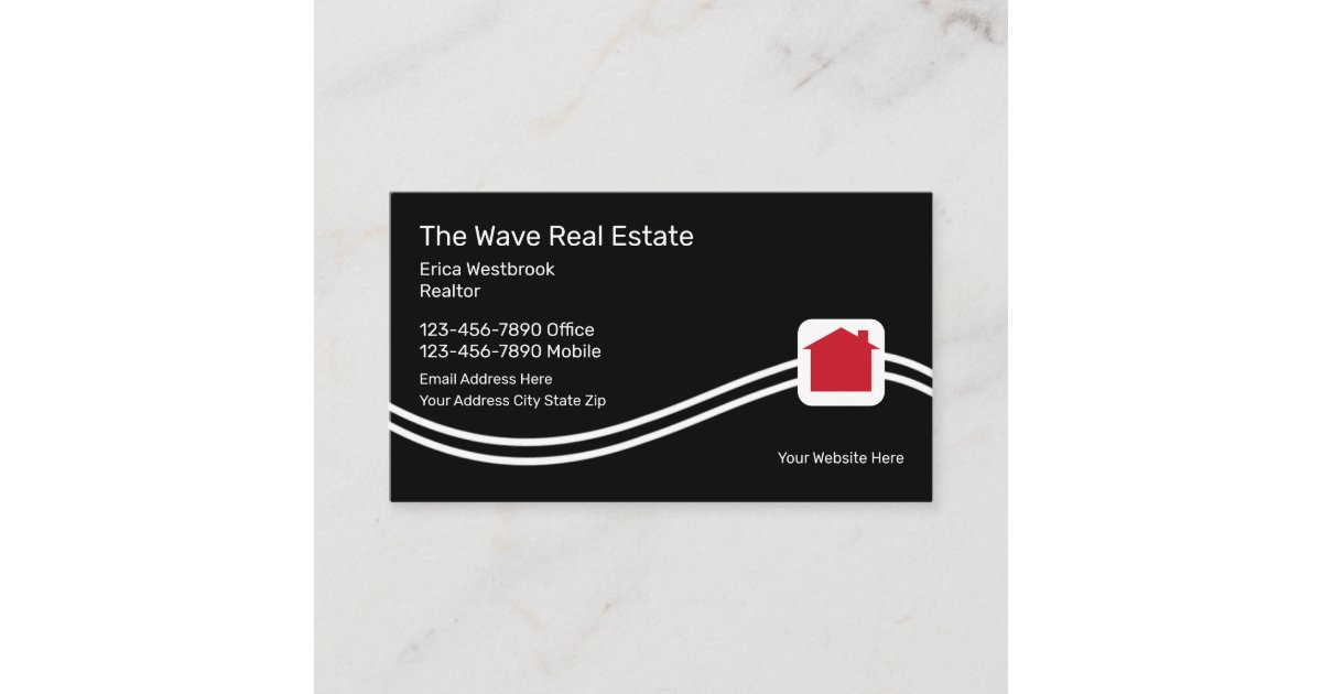 Unique Modern Real Estate Business Card | Zazzle