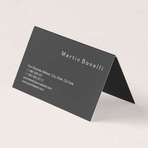 Unique Modern Simple Minimalist Grey Business Card