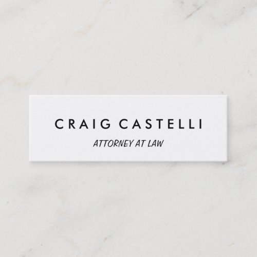 Unique Modern Slim Size Business Card