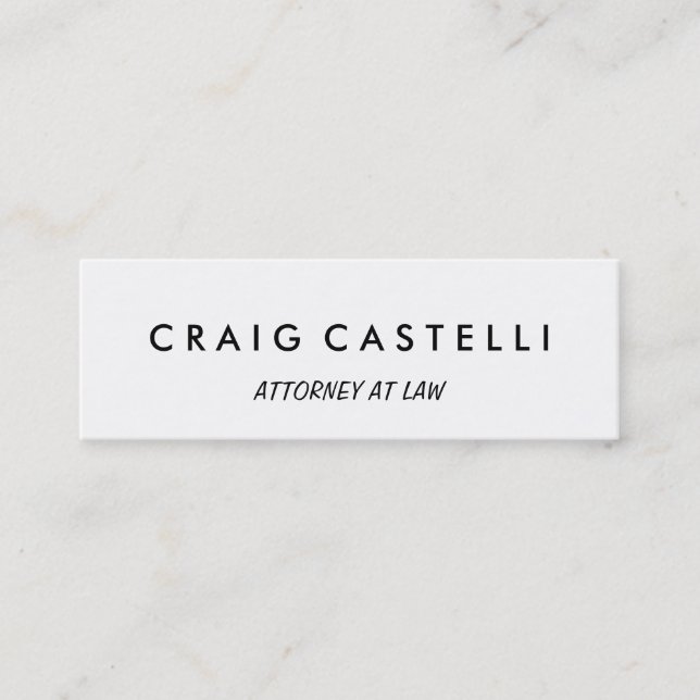 Unique Modern Slim Size Business Card (Front)