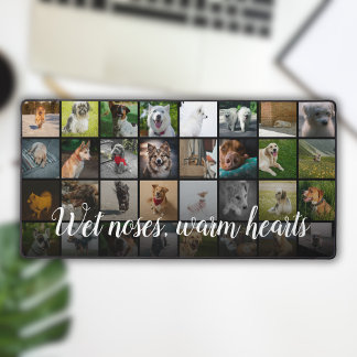 Unique Modern Stylish 32 Photo Collage Desk Mat