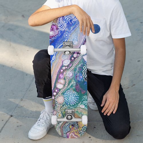 Unique Modern Stylish Chic Colorful Tribal Pattern Skateboard