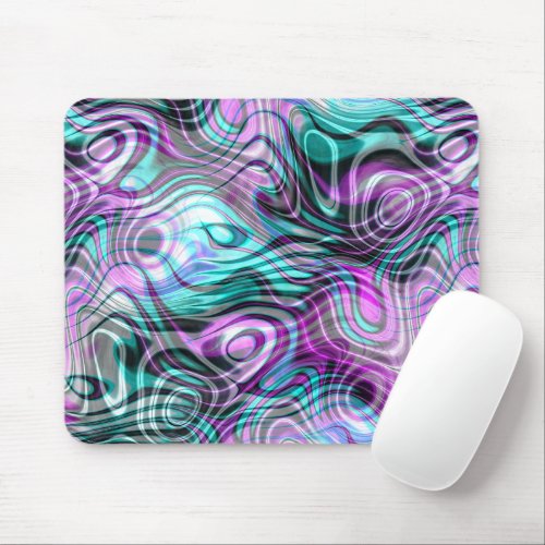 Unique Modern Stylish Marble Swirls Art Motif Mouse Pad