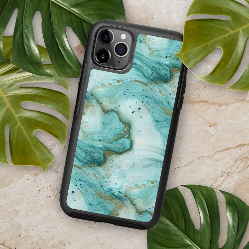 Unique Modern Stylish Marble Swirls Art Motif iPhone 13 Case