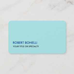 Unique Modern Stylish Pale Turquoise Business Card