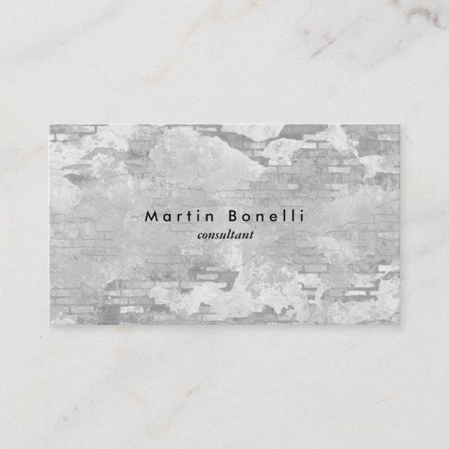 Unique Modern Wall Minimalist Plain Simple Business Card (Front)
