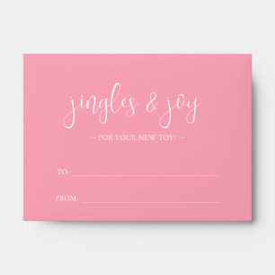 Unique Money Envelope Pink & Poinsettia
