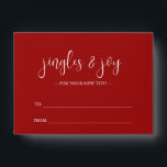 Unique Money Envelope Red & Poinsettia<br><div class="desc">Celebrate the season with these festive Christmas money envelopes, featuring the words “Jingle & Joy For Your New Toy” in crisp white typography over a berry red background. Personalized with the recipient’s name and the gift giver’s name, these small money envelopes are a thoughtful way to give cash during the...</div>