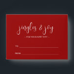 Unique Money Envelope Red & Poinsettia<br><div class="desc">Celebrate the season with these festive Christmas money envelopes, featuring the words “Jingle & Joy For Your New Toy” in crisp white typography over a berry red background. Personalized with the recipient’s name and the gift giver’s name, these small money envelopes are a thoughtful way to give cash during the...</div>