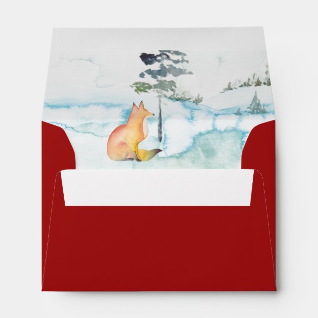 Unique Money Envelope Red with Fox (Back (Bottom))