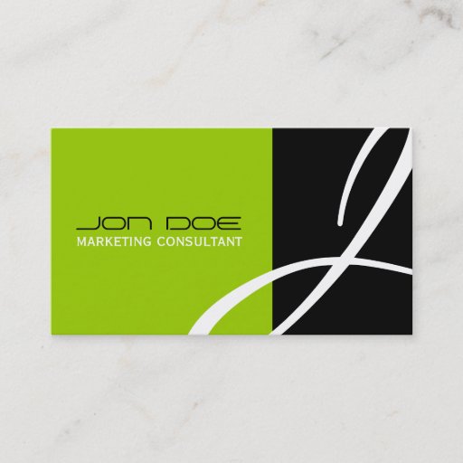 Customizable Unique Monogram Business Cards