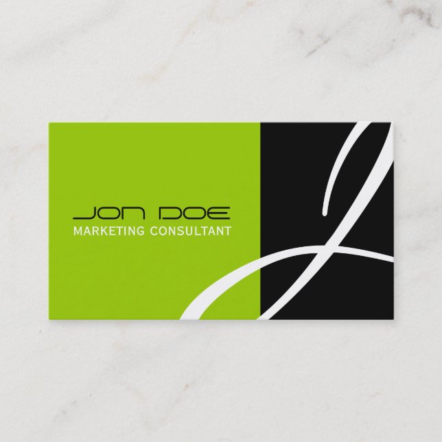 Unique Monogram Business Cards (Front)
