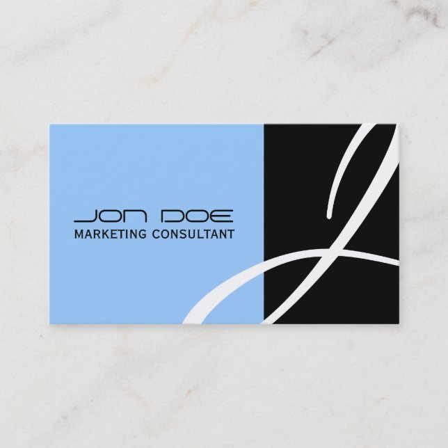 Unique Monogram Business Cards (Front)