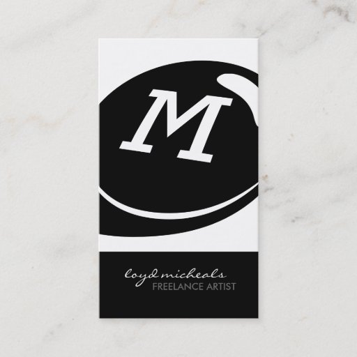 Customizable Unique Monogram Business Cards