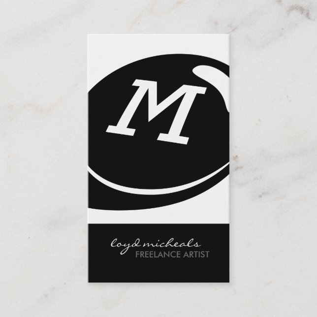 Unique Monogram Business Cards (Front)