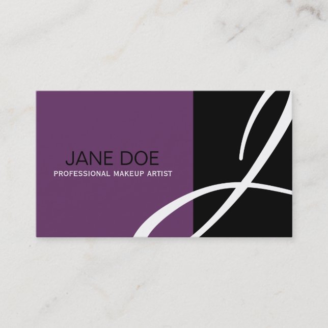 Unique Monogram Business Cards (Front)