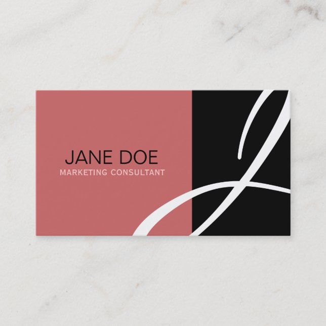 Unique Monogram Business Cards (Front)