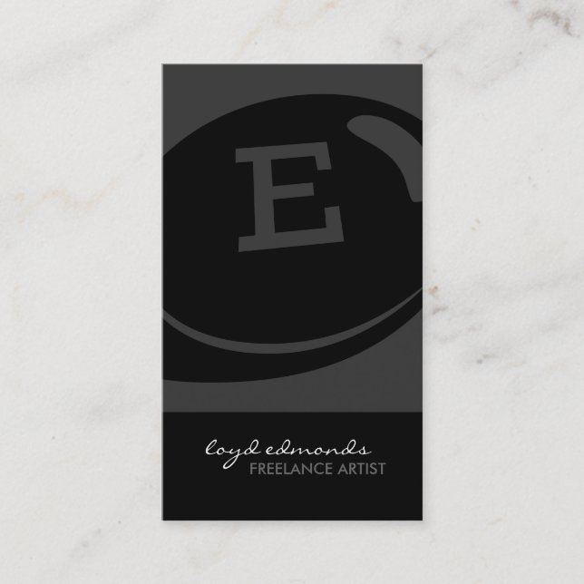 Unique Monogram Business Cards (Front)