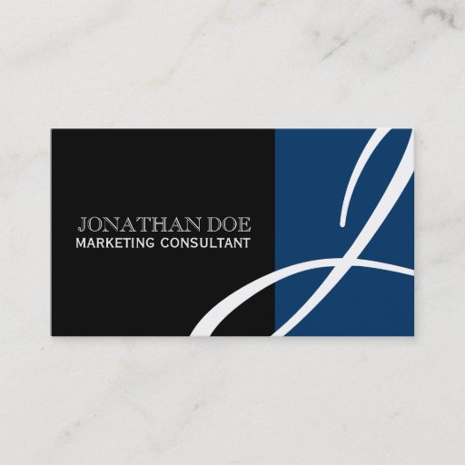 Customizable Unique Monogram Business Cards