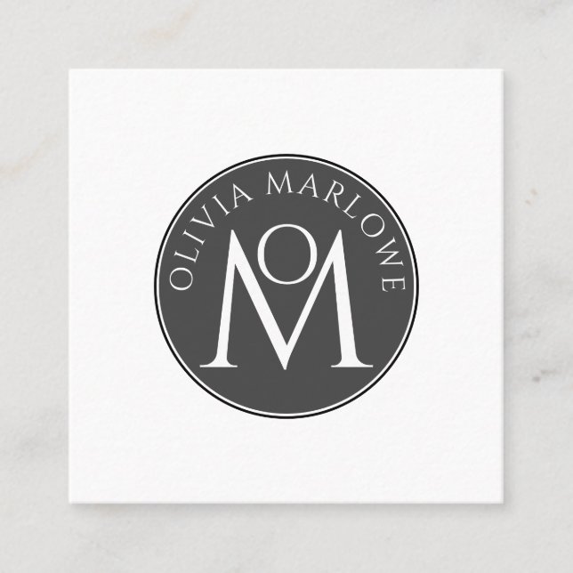 Unique Monogram Calling Card  (Front)