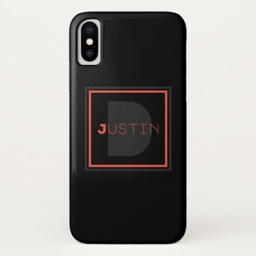 Unique Monogram iPhone X Case