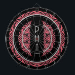 Unique Monogram Dart Board<br><div class="desc">Here is a fun way to express your personal style. Design offers a modern black and pink look. You can choose your own letters. Use the template to personalize.</div>