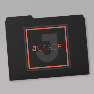 Unique Monogram File Folder