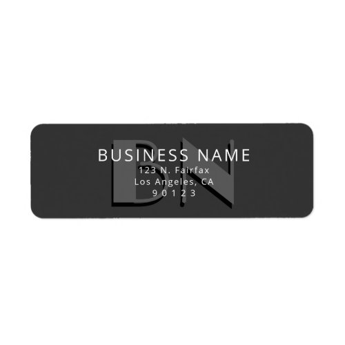 Unique Monogram Grey Return Address Label